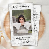 Marble Funeral Memorial Foto Sympathie Kaart gepre