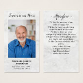 Marble Funeral Sympathie Foto Memorial Prayer Kaar Visitekaartje (Voorkant /achterkant)