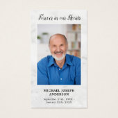 Marble Funeral Sympathie Foto Memorial Prayer Kaar Visitekaartje (Voorkant)