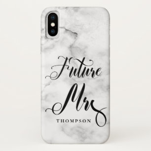 Marble Future Mrs. Script Calligraphy Bruid wordt Case-Mate iPhone Case