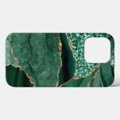 Marble Geode Gold Green Glitter Agate Case-Mate iPhone Case (Achterkant (horizontaal))