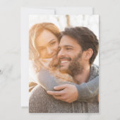 Marble Geometric Gold Paarse Tulips Photo Weddensc Kaart (Achterkant)