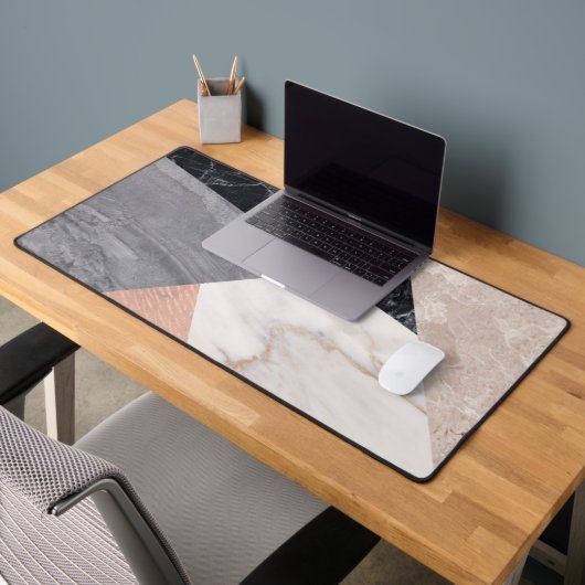 Marble Geometry Print Bureaumat (Kantoor 2)
