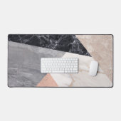 Marble Geometry Print Bureaumat (Keyboard & Muis)