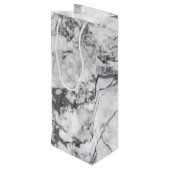 Marble Gift Bag Wijn Cadeautas (Achterkant Gekanteld)