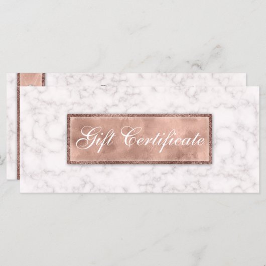 Marble Gift Certificate Elegant Real Estate (Voorkant / Achterkant)