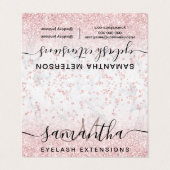 Marble girly roos Gold glitter chic eye after care Visitekaartje (Buitenkant ongevouwen)