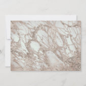 Marble Glam Roos Pink Gold Silver Party - Uitnodig Kaart (Achterkant)