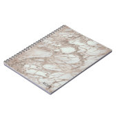 Marble Glam Roos roze Gold Silver Designer stijl Notitieboek (Linkerzijde)