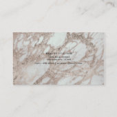 Marble Glam Roos roze Gold Silver Designer stijl Visitekaartje (Achterkant)