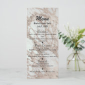 Marble Glam Roos Roze Goud Zilver Party Menu Kaart (Staand voorkant)