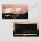 Marble Glitter, Brush Stroke, Lijst Reference Kaar Aanbevelingskaartje (Voorkant / Achterkant)