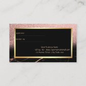 Marble Glitter, Brush Stroke, Lijst Reference Kaar Aanbevelingskaartje (Achterkant)