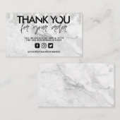 Marble Glitter Drip Salon Dank u Visitekaartje (Voorkant / Achterkant)
