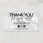 Marble Glitter Drip Salon Dank u Visitekaartje (Voorkant)