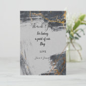 Marble Glitter Geometric bedankt Kaart (Staand voorkant)