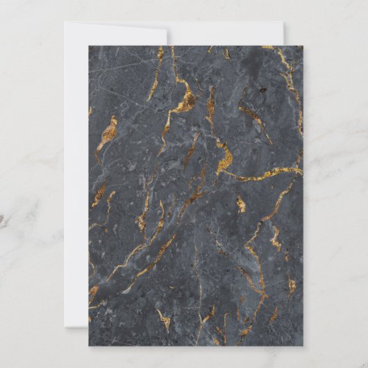 Marble Glitter Geometric bruiloft Kaart (Achterkant)