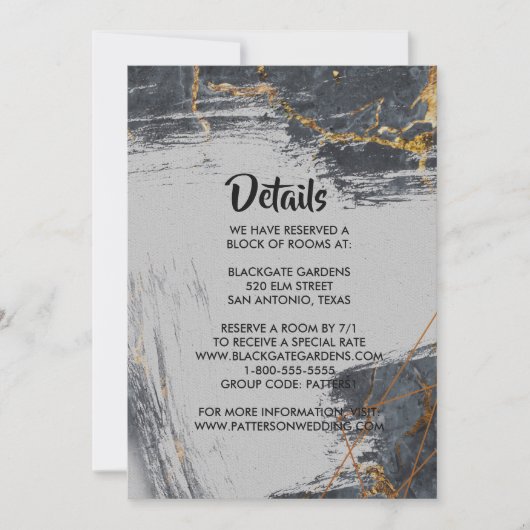 Marble Glitter Geometric Enclosure Kaart (Voorkant)