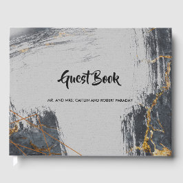 Marble Glitter Geometric Gastenboek