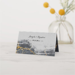 Marble Glitter Geometric Plaatskaartje