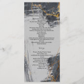 Marble Glitter Geometric Programmakaart (Achterkant)