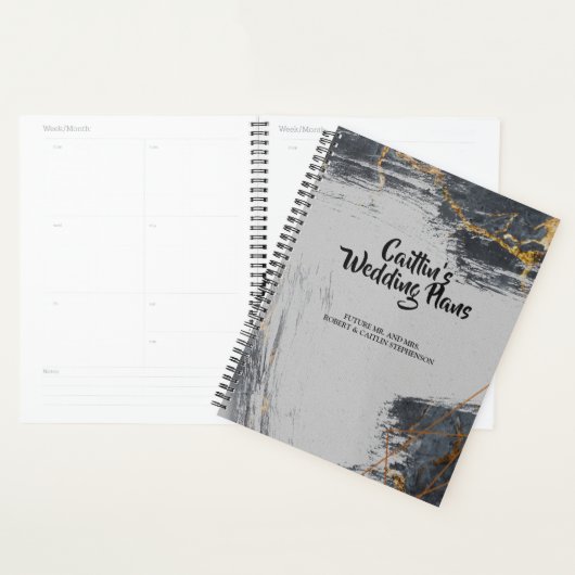 Marble Glitter Geometric Wedding planner (Display)