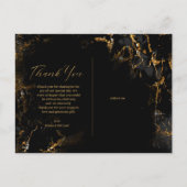 Marble Glitter Hartelijk dank, zwart Gold ID644 Aankondigingskaart (Voorkant)