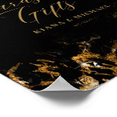 Marble Glitter Kaarten & Gifts Black Gold ID644 Poster (Hoek)