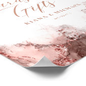 Marble Glitter Kaarten & Gifts Roos Gold ID644 Poster (Hoek)