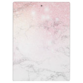 Marble Glitter Luxury monogram Klembord (Achterkant)