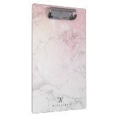 Marble Glitter Luxury monogram Klembord (Rechts)
