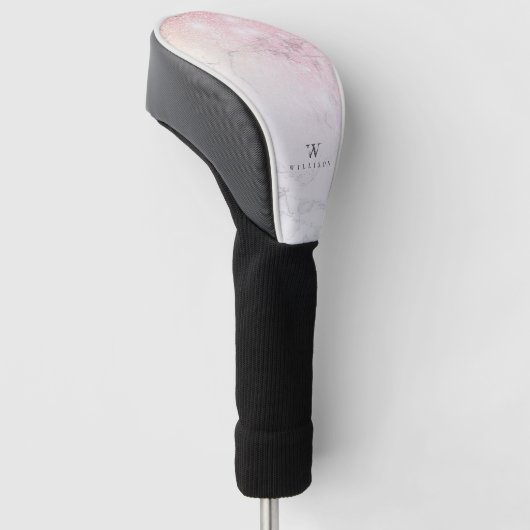Marble Glitter Personalized Golfheadcover (Schuin)