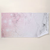 Marble Glitter Personalized Strandlaken (Voorkant)