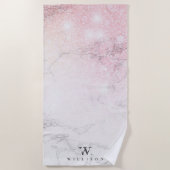 Marble Glitter Personalized Strandlaken (Voorkant)