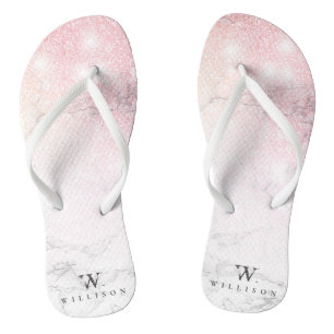 Marble Glitter Personalized Teenslippers