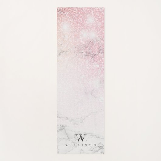 Marble Glitter Personalized Yogamat (Voorkant)