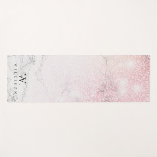 Marble Glitter Personalized Yogamat (Voorkant (horizontaal))