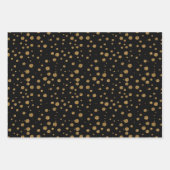 Marble Glitter Polka Dots Black/Gold Inpakpapier Vel (Voorkant 3)