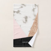 Marble Glitter Roos Mosaic Bad Handdoek (Handdoek)