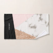 Marble Glitter Roos Mosaic Bad Handdoek (Handdoek)