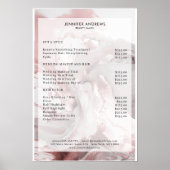 Marble Glitter Salon prijslijst Poster (Voorkant)