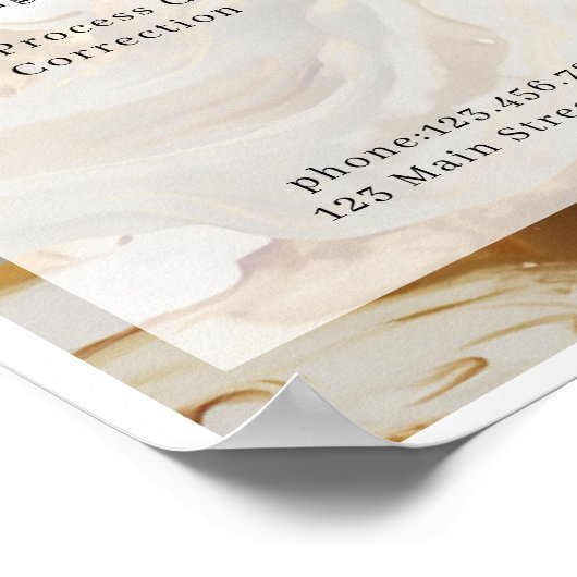 Marble Glitter Salon prijslijst Poster (Hoek)