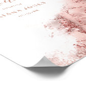 Marble Glitter Vrijgezellenfeest Roos Gold ID644 Poster (Hoek)