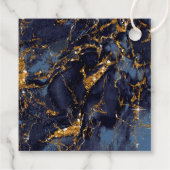 Marble Glitter Wedding Bedankt Navy Blue Gold ID64 Bedankjes Labels (Achterkant)