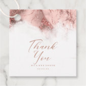 Marble Glitter Wedding Bedankt Roos Gold ID644 Bedankjes Labels (Voorkant)