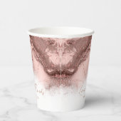 Marble Glitter Wedding Bedankt Roos Gold ID644 Papieren Bekers (Rechts)