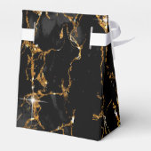 Marble Glitter Wedding Black Gold ID644 Bedankdoosjes (Achterkant)