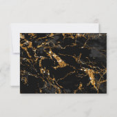 Marble Glitter Wedding Black Gold ID644 RSVP Kaartje (Achterkant)