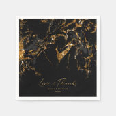 Marble Glitter Wedding Black Gold ID644 Servet (Voorkant)