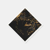 Marble Glitter Wedding Black Gold ID644 Servet (Hoek)